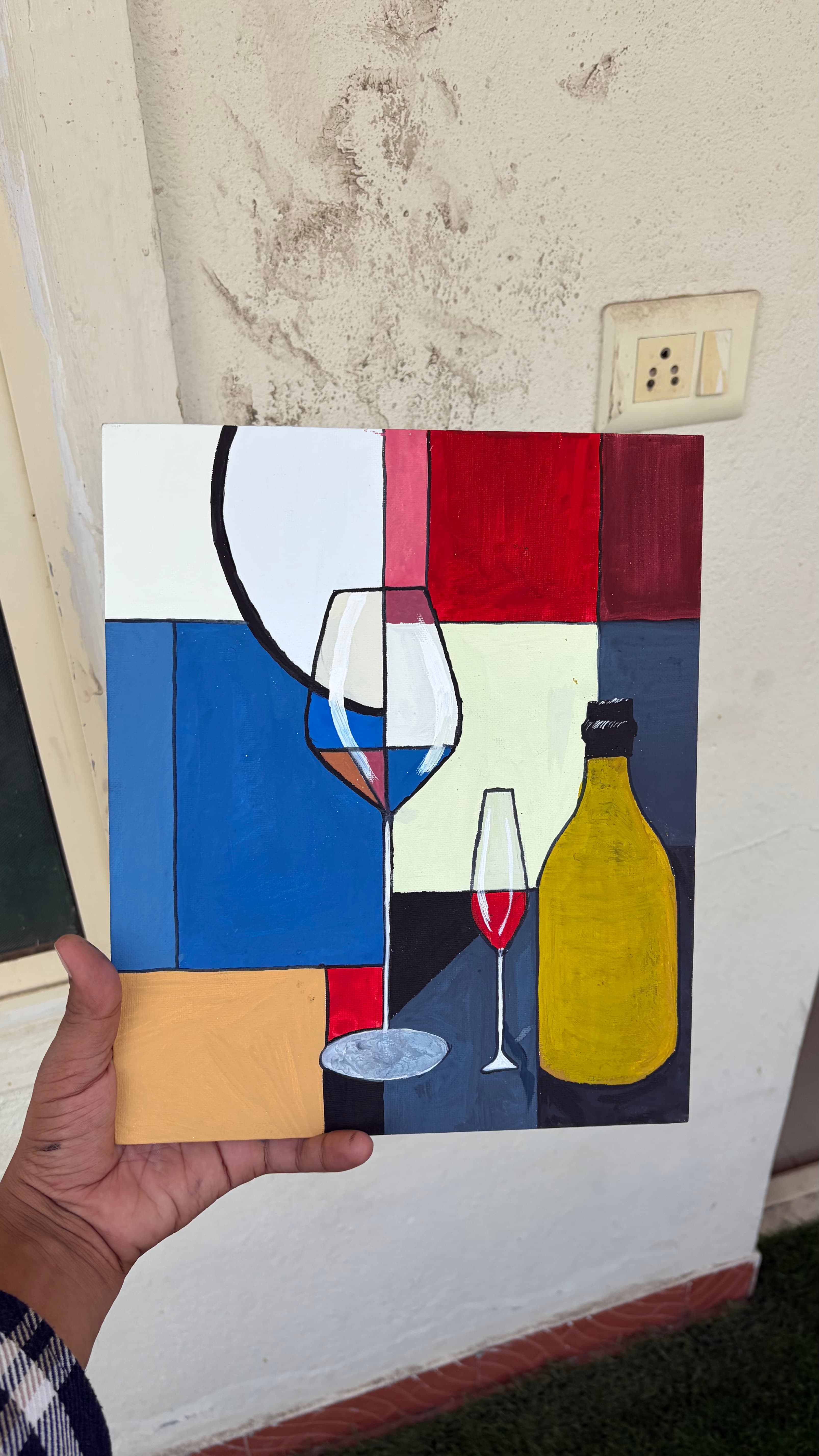 Abstract wine painting